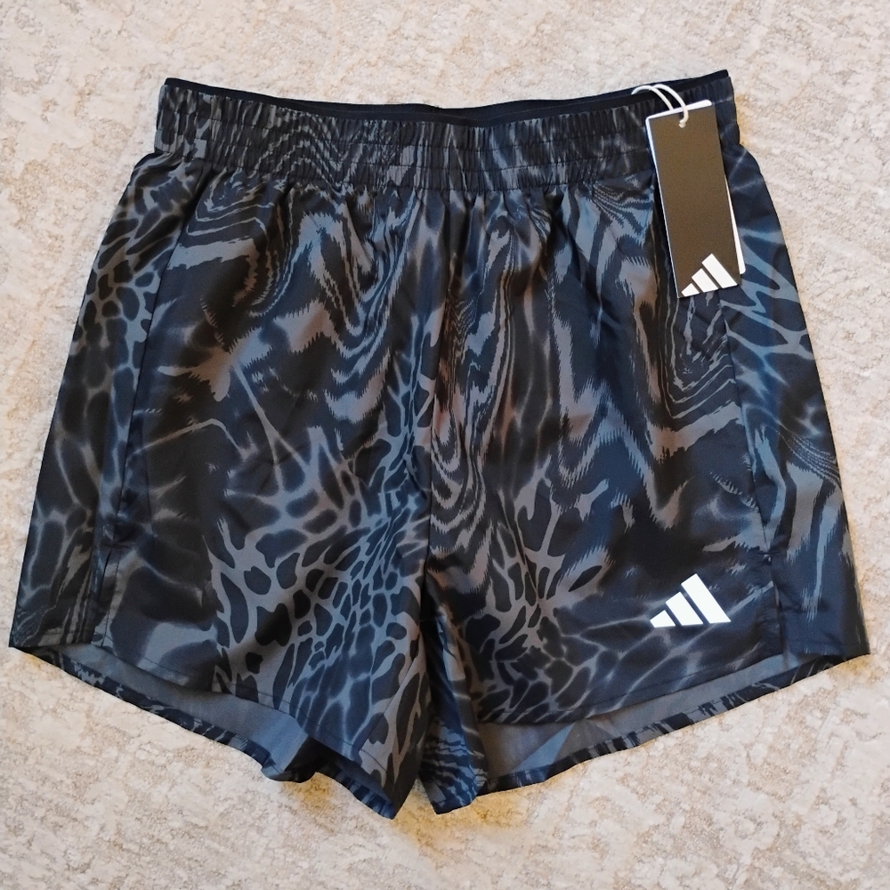 NWT S Adidas WE MIN AOP SH Abstract Animal Print Active Gym Workout Shorts NEW